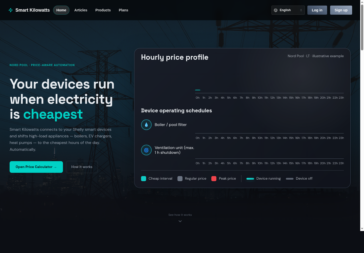 SmartKilowatts product screenshot